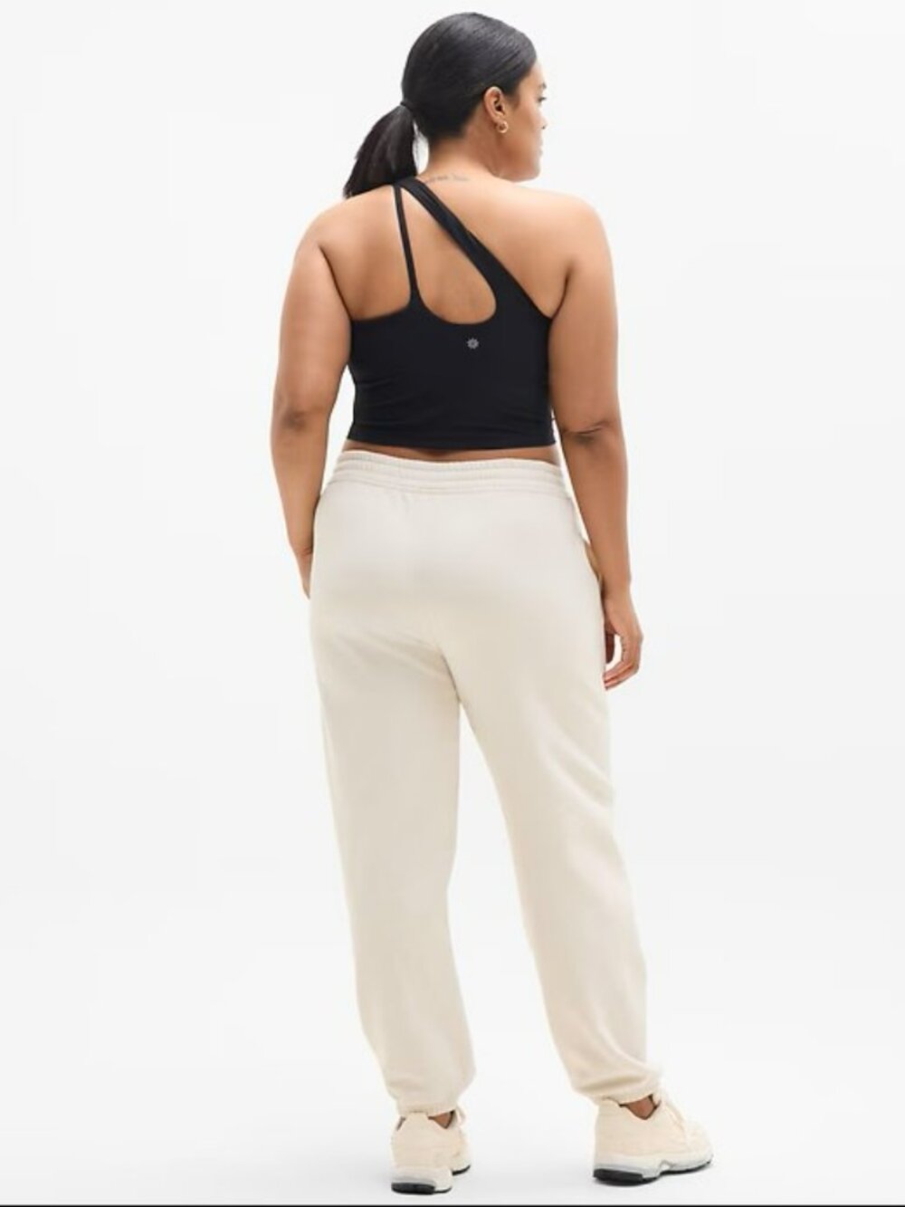 NWT Athleta Cream Easy Fleece Jogger Sweatpants Large - Picture 3 of 14
